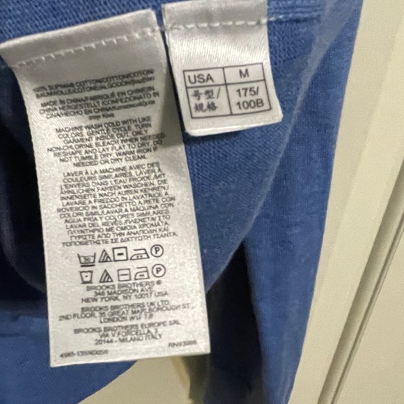 Brooks Brothers Blue Heather Quarter-Zip Medium Sweater - Picture 12 of 12